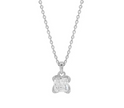 Gigi - Silver Necklace with Clear Square Gemstone Pendant