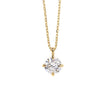 Teall Gold Necklace with Clear Stone Pendant