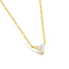 Gabrielle - Luscious Gold Necklace Adorned with Heart Shaped Zirconia Stone