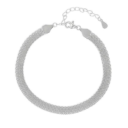 Rachel - Silver Snake Bracelet