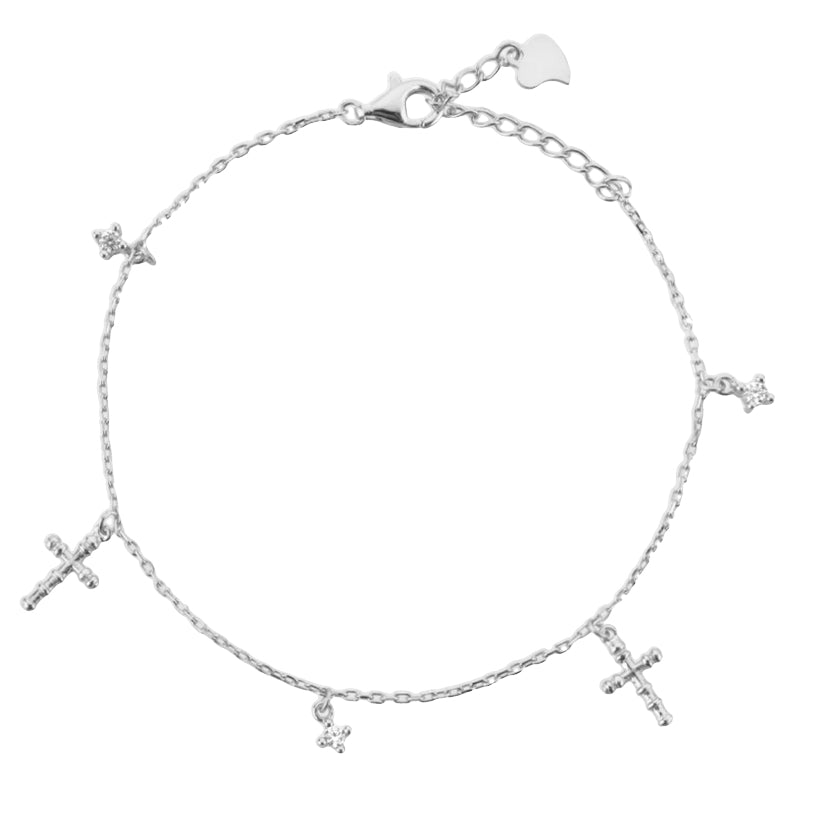 Rebecca - Lusting Silver Bracelet Crafted with Various Zirconia Stones