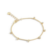 Melody - Elegant Gold Bracelet with Seven White Zirconia Stones