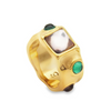 Thaïs - Gold Multi-coloured Gemstone Ring