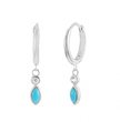 Zaria - Royal Silver Earrings Adorned with Horse Eye Pendant and Blue Turquoise