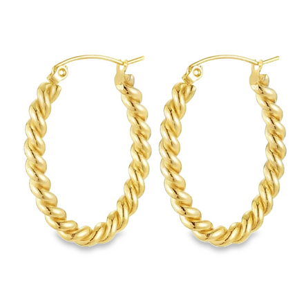 ALISA - Gold Twist Hoop Earrings