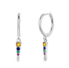 ADLEY - Hoop Earrings - Gold Vermeil - Multi-coloured Gemstone Detailing - Tarnish Free