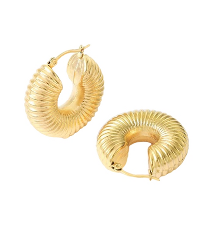 Chunky Gold Statement Hoops by Teall