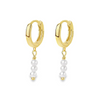 Naima - Gold Hoop Earrings with Pearl Detailing