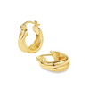 Teall Gold Huggie Hoop Earrings l Hypoallergenic