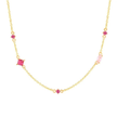 ELLE Pink Stone Necklace | Gold