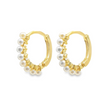 Bell - Gold Mini Pearl Hoop Earrings