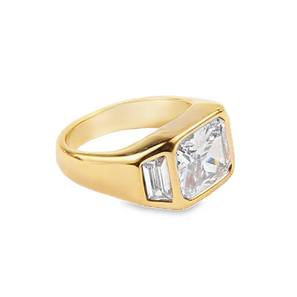 Teall Gold Chunky Three Stone Ring