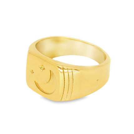 Teall Gold Celestial Signet Ring