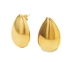 TORY - Gold Stud Tear Drop Earrings