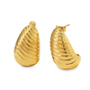 Teall Gold Tear Drop Stud Earrings with a bold design, suitable for everyday wear and various occasions.