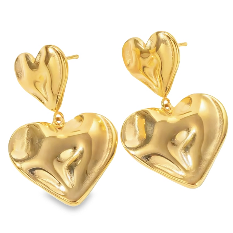 ROSA Gold Stud Earrings - Waterproof - Tarnish Free