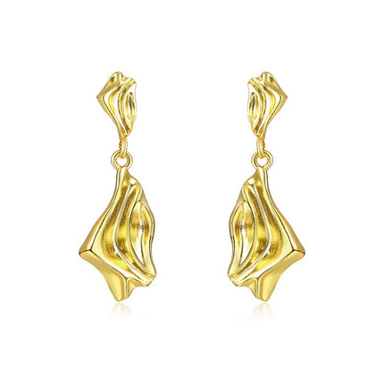 LILY - Gold Stud Drop Earrings