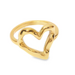 Teall Gold Heart Geometric Ring