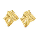 Teall Gold Textured Statement Stud Earrings