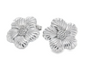 Capri - Silver flower stud earrings