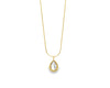 By Teall Clear Gemstone Tear Drop Pendant