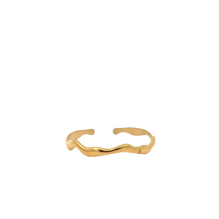 Waved Gold Bangle