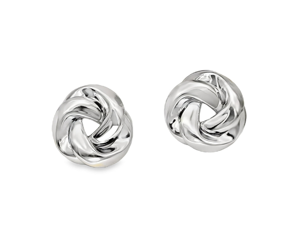 Silver Knot Earrings by Teall