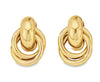 hunky statement drop studs with three interlocked circles in a Gold finish by Teall Jewellery