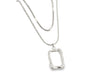 by Teall Textured Rectangle Pendant Necklace