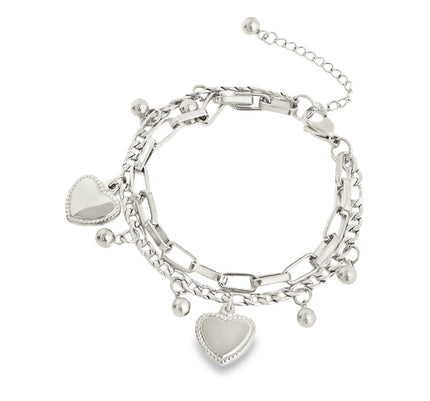 Charm bracelet with Love Heart Pendant by Teall