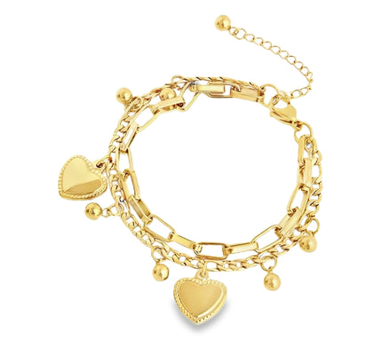 Charm bracelet with Love Heart Pendant by Teall