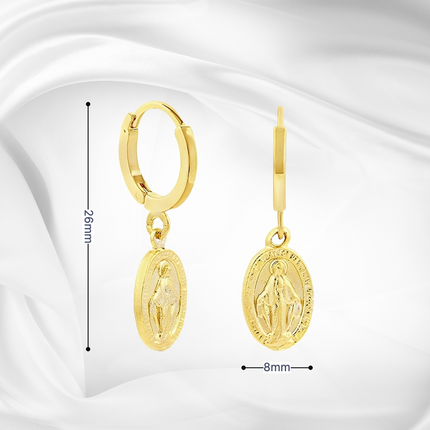 Teall Gold Hoop Pendant Earrings