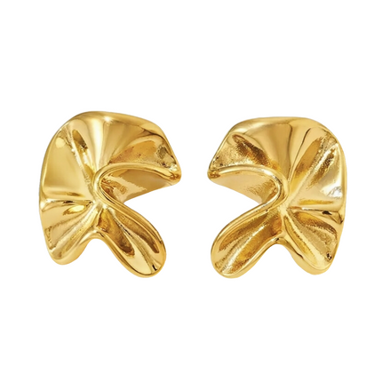DELLA - Gold Statement Stud Earrings