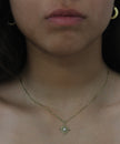 Teall Gold Chain Necklace with Star Pendant and Clear Stone Detailing