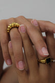 Teall Gold Chunky Croissant Statement Ring