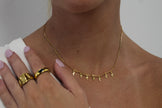 Teall Gold Necklace with Lightning Bolt Pendant Detailing