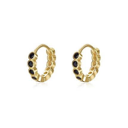 Sterling Silver 18k Gold Plated Mini Hoops by Teall Jewellery