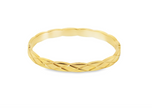 Gold Cuff Cross Over Cuff Bracelet by Teall