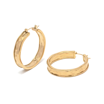 Milan - Chunky Gold Hoop Earrings