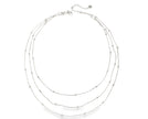 Dainty yet durable, the Ball Chain Layered Necklace by Teall is designed for effortless styling. 