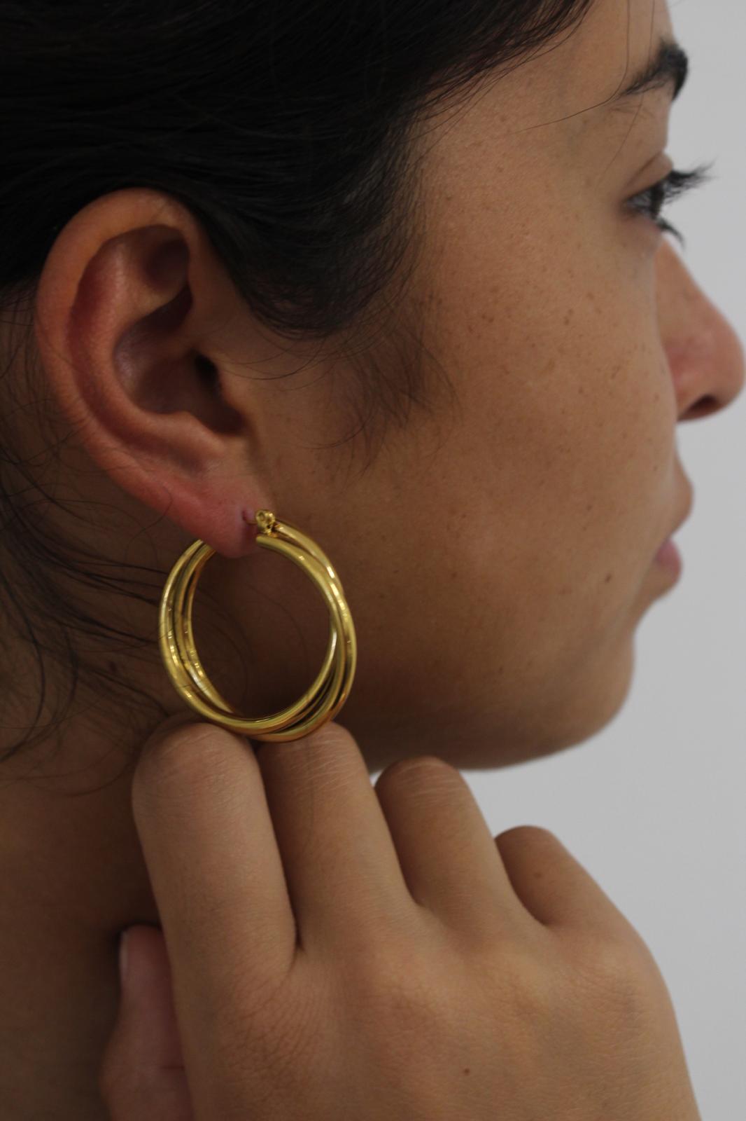 Teall Classic Gold Hoop Earrings l Hypoallergenic