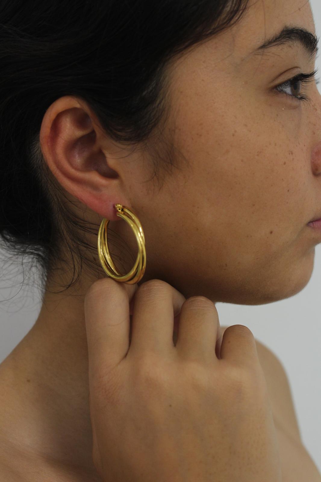 Teall Classic Gold Hoop Earrings l Hypoallergenic